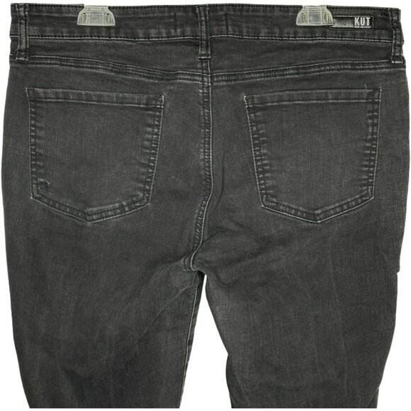 Kut from the Kloth Diana Mid Rise Relaxed Fit Skinny Jeans - Black - 14 - Picture 6 of 11
